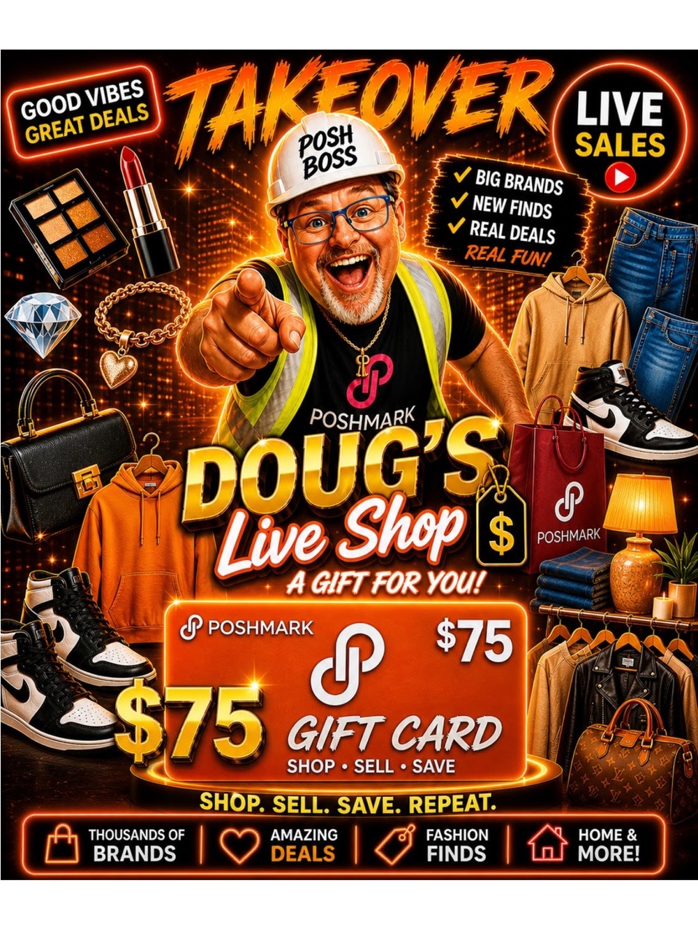 Doug's Live Shop Poshmark $75 Gift Card